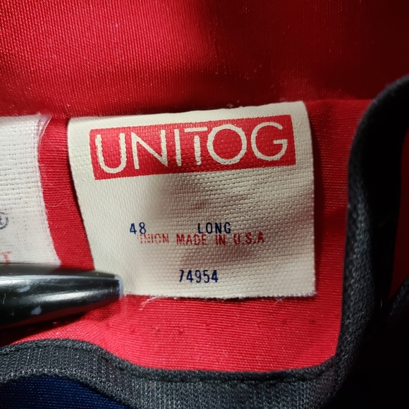 Vintage UNITOG Union Made In the USA Mens Jacket Size 48 XL Blue Red. 28Wx29.5L - Picture 4 of 5
